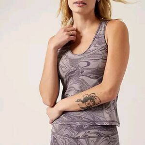 Athleta Transcend Tank Sumi Marble Violet New
